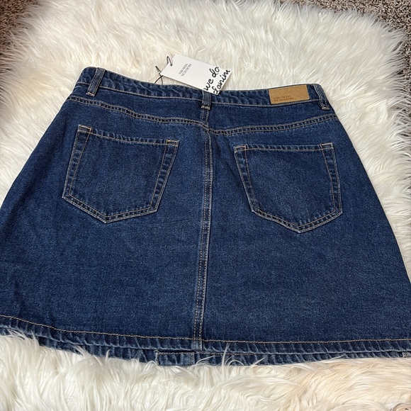 NWT Vero Moda Dark Blue Denim Button Up Front Skirt Size M - Picture 6 of 9